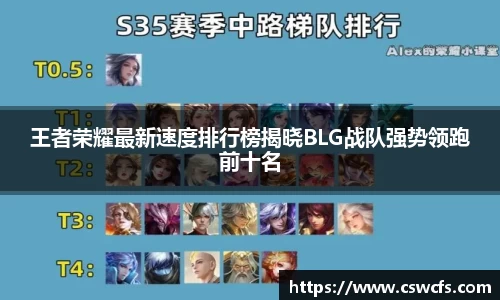 王者荣耀最新速度排行榜揭晓BLG战队强势领跑前十名